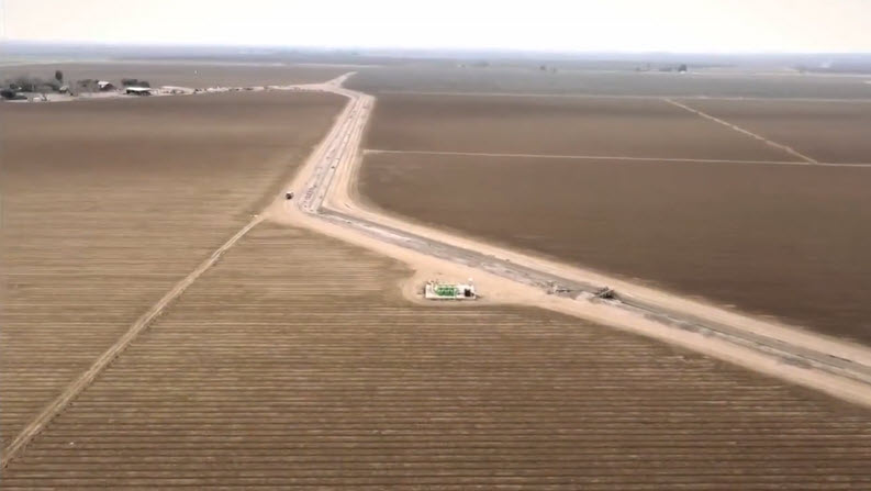 Drip Irrigation for Almond Crops, CA